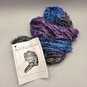 Raven Frog Fiber Arts Hand Dyed Textured Yarn Knitting Weaving Crafts